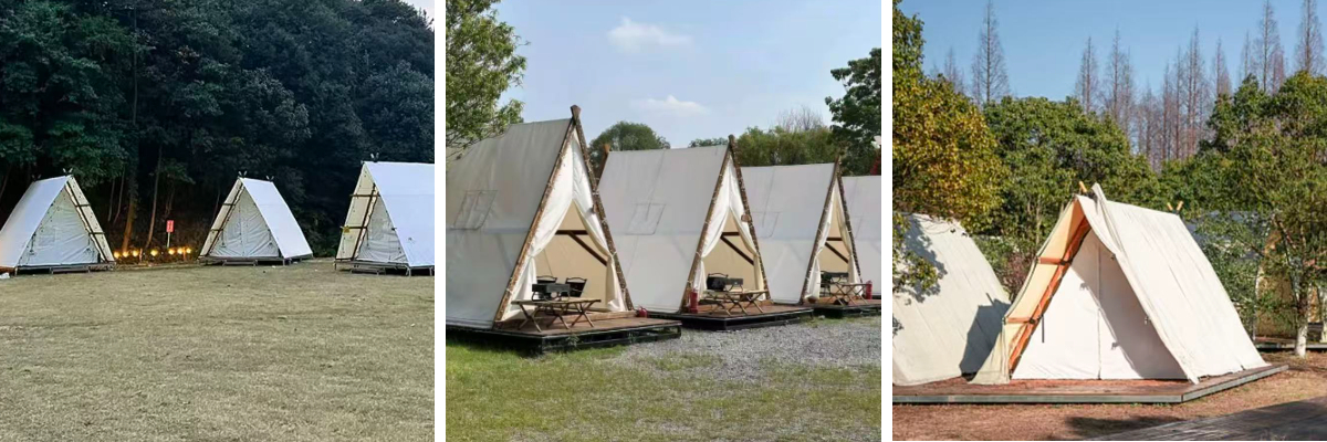 Safari tent glamping with hot tub