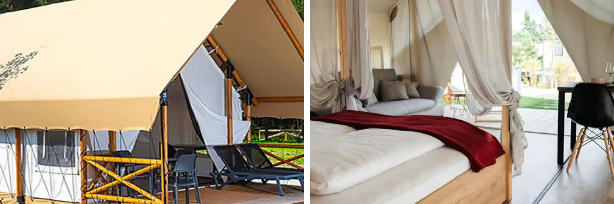 Luxury tents with air conditioning