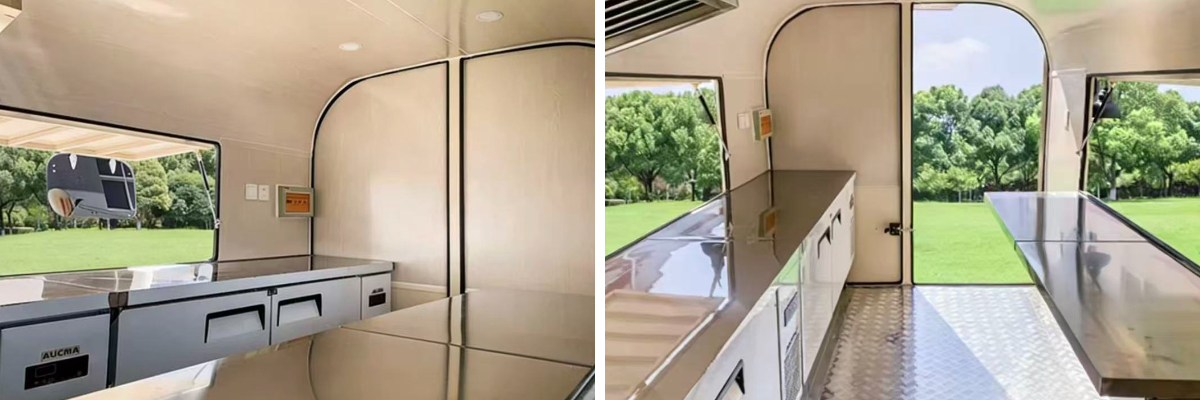 Remolque de comida con aspecto de furgoneta de caballos