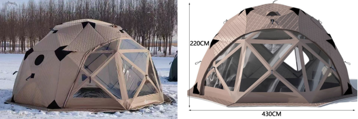 Tienda de campaña de lujo casa cara