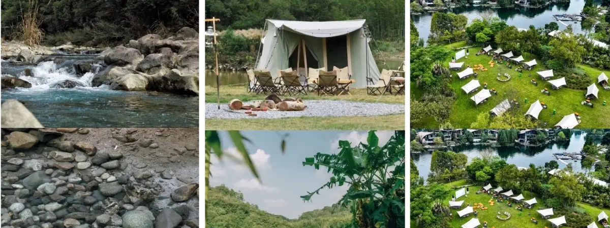 Planification et conception de campings : échapper à l'agitation urbaine, poésie et horizons lointains sous la tente