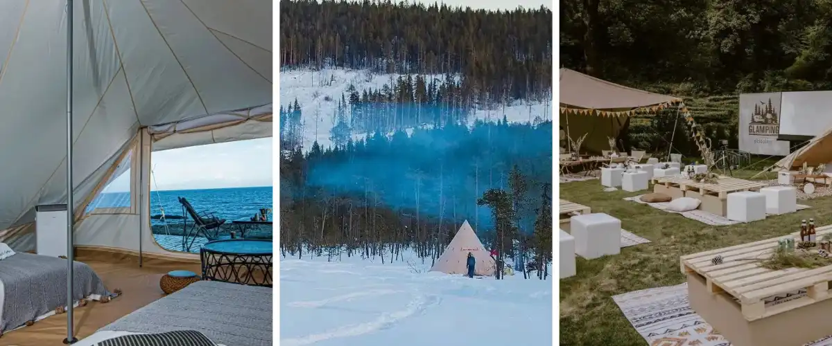 Planification et conception de campings : échapper à l'agitation urbaine, poésie et horizons lointains sous la tente