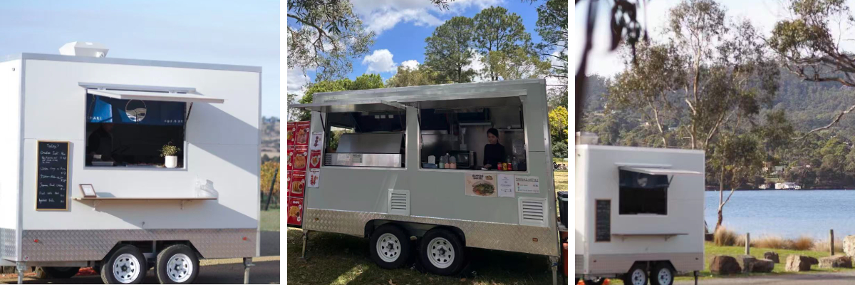 Custom Square Food Trailer