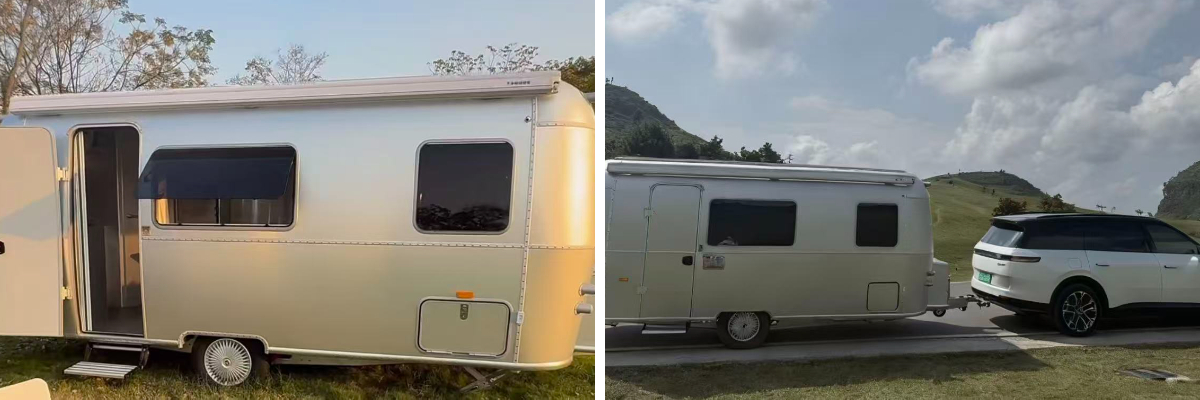 مقطورة سفر روفر من الألومنيوم