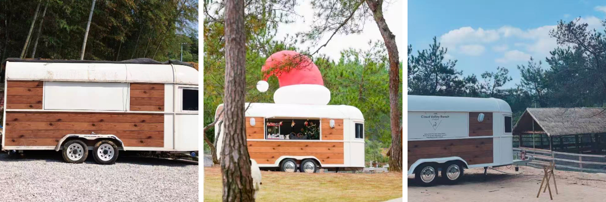 Remolque de comida con aspecto de furgoneta de caballos