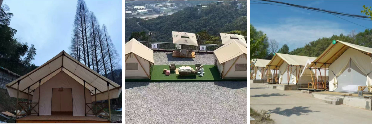 Luxury tents with air conditioning